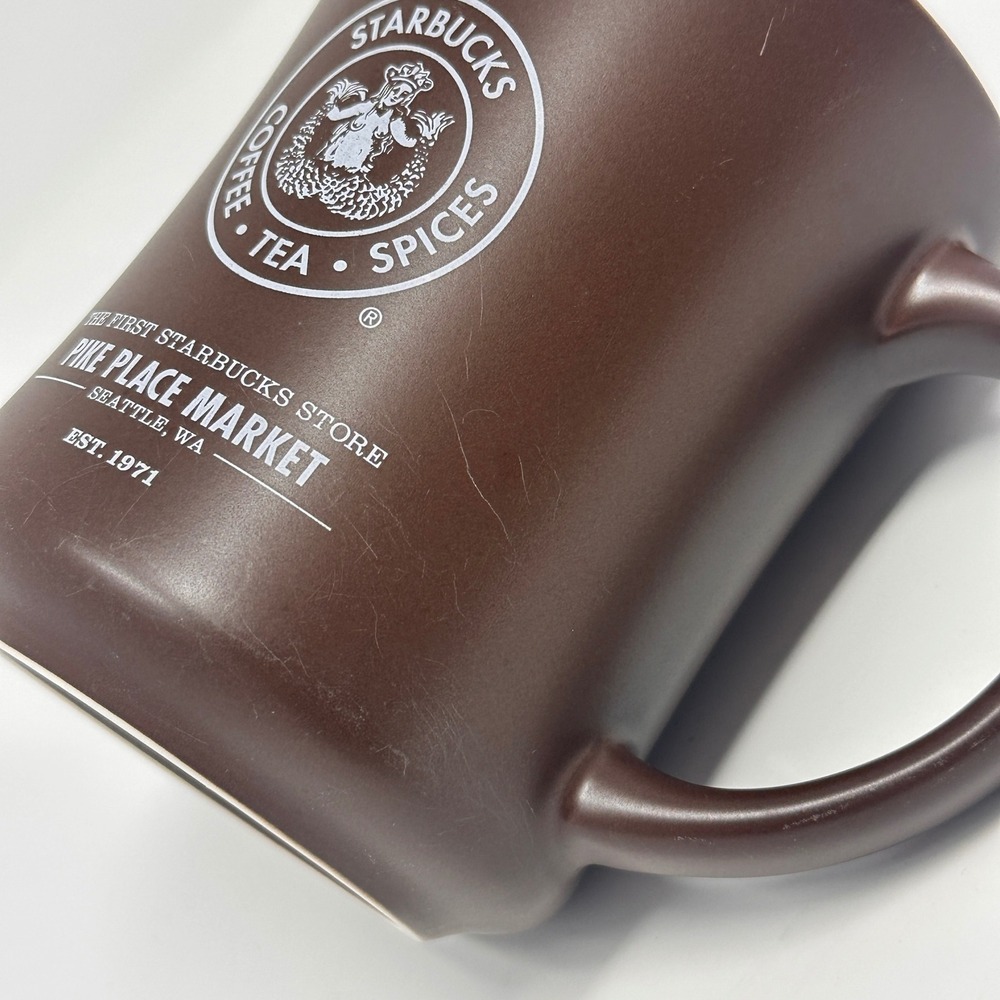 Starbucks Pike Place Market Seattle 1971 Heritage Siren Mug Brown 16oz 2008 - Picture 8 of 10
